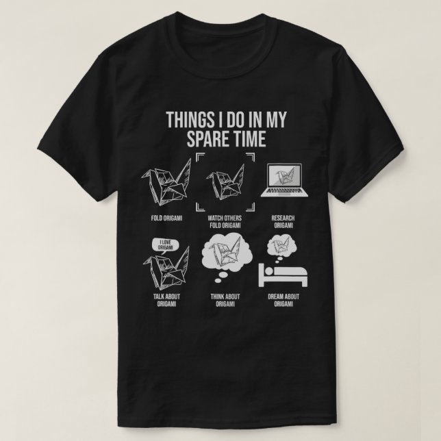 Camiseta Cosas Que Hago En Mi Tiempo De Reserva Origami Lov (Diseño del anverso)