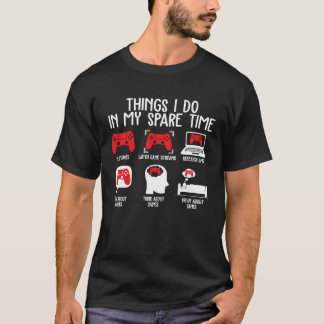 Camiseta Cosas Que Hago En Mi Tiempo De Retiro De Juegos De