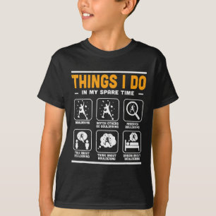 Camiseta Cosas que hago en mi tiempo libre Bouldering Escal