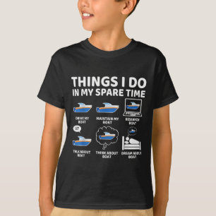 Camiseta Cosas que hago en mi tiempo libre Divertido Barco