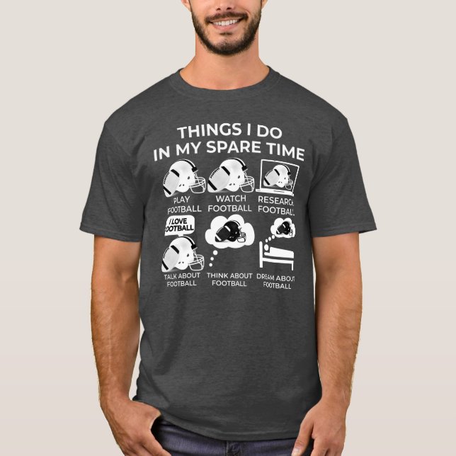 Camiseta Cosas Que Hago En Mi Tiempo Libre - Fútbol (Anverso)
