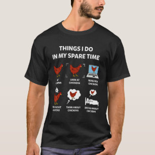 Camiseta Cosas que hago en mi tiempo libre Gallinas Galli