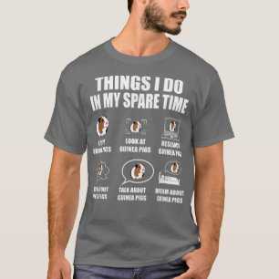 Camiseta Cosas que hago en mi tiempo libre Guinea Cerdos ca