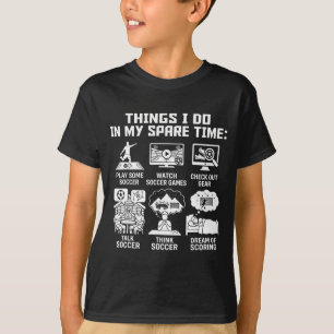 Camiseta Cosas que hago en mi tiempo libre jugador de fútbo