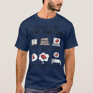 Camiseta Cosas Que Hago En Mi Tiempo Libre Leer Libros Grac