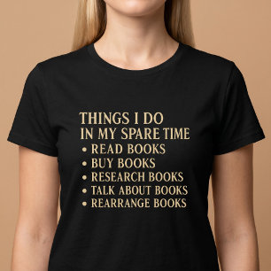 Camiseta Cosas que hago en mi tiempo libre leyendo