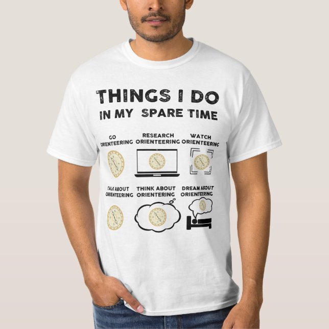 Camiseta cosas que hago en mi tiempo libre orientando (Anverso)