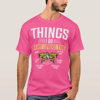 Camiseta Cosas que hago en mi tiempo libre Pescador diverti