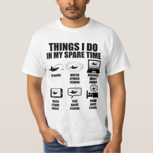 Camiseta Cosas que hago en mi tiempo libre pescando