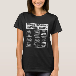 Camiseta Cosas que hago en mi tiempo libre Pescar Divertido