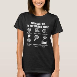 Camiseta Cosas que hago en mi tiempo libre Tablero de dardo