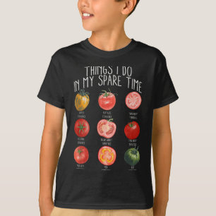 Camiseta Cosas que hago en mi tiempo libre Tomates Jardiner