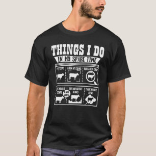 Camiseta Cosas que hago en mi tiempo libre Vaca Vacas Gran