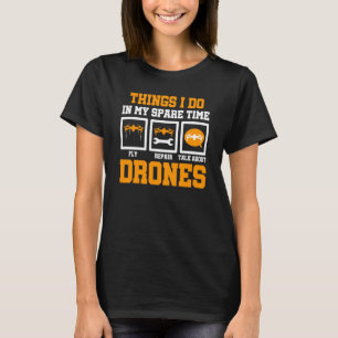Camiseta Cosas que hago en mi tiempo libre vuelo de drones