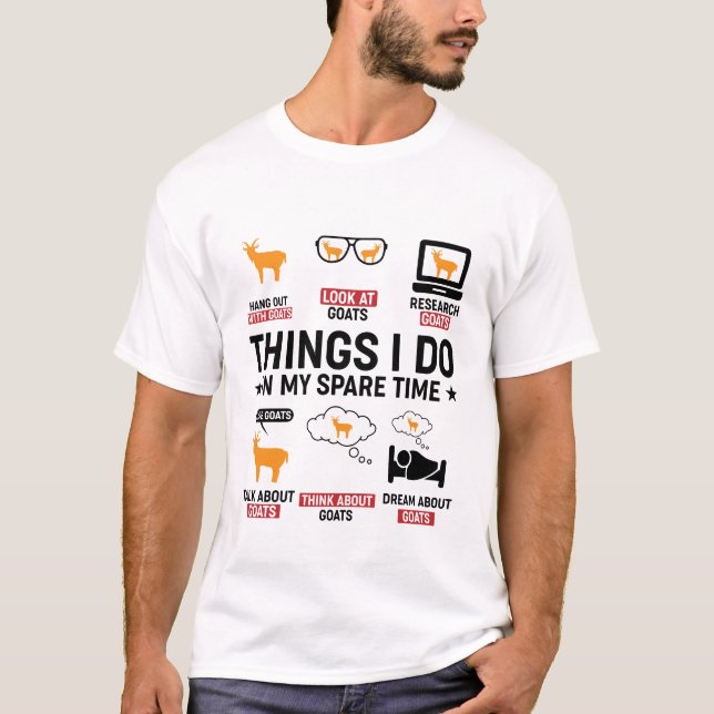 Camiseta Cosas que hago en mis amantes de la cabra en tiemp (Anverso)
