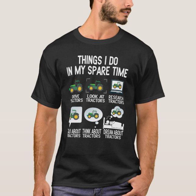 Camiseta Cosas que hago en mis tractores de unidades de tie (Anverso)