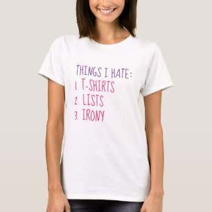 Camiseta Cosas que odio