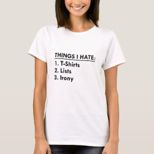 Camiseta Cosas que Odio