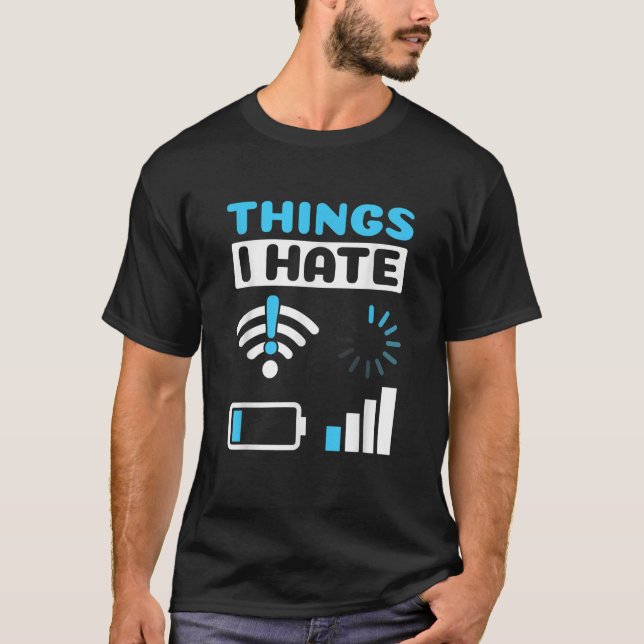 Camiseta Cosas Que Odio Al Programador Gamer Computadora Ne (Anverso)