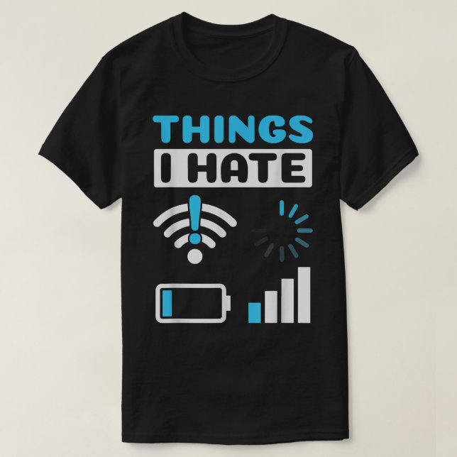 Camiseta Cosas Que Odio Al Programador Gamer Computadora Ne (Diseño del anverso)