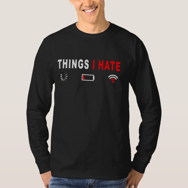 Camiseta Cosas Que Odio El Programador Envuelto Idea Divert (Anverso)