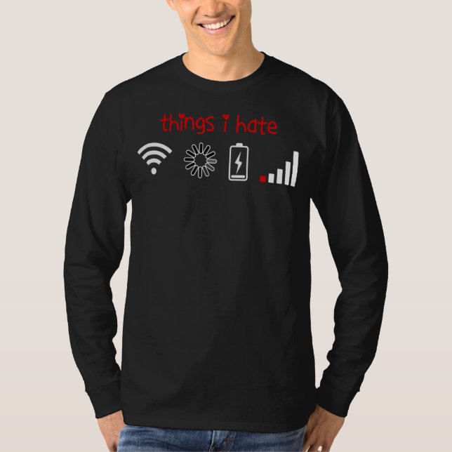 Camiseta Cosas que odio idea divertida de programador de ca (Anverso)