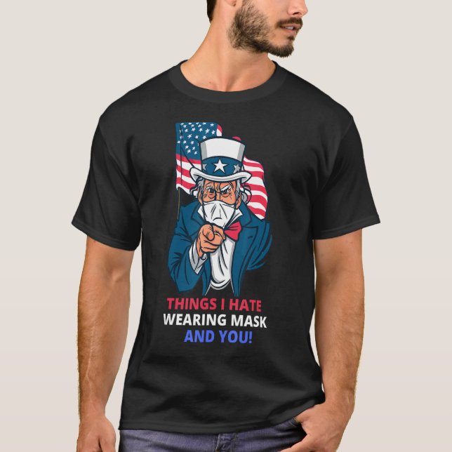 Camiseta Cosas Que Odio Usar Máscara Y Tú (Anverso)