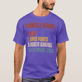 Camiseta Cosas que quiero Repuestos de coche Garaje más gra