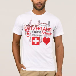 Camiseta Cosas suizas preferidas - amor Suiza de I