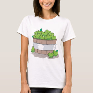 Camiseta Cosecha de Barril de Manzana Verde Fresca Granny S