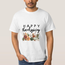 Camiseta cosecha de calabaza acuarela feliz acción de graci