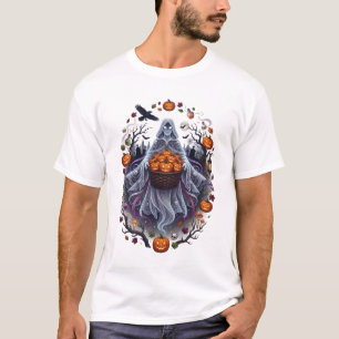 Camiseta Cosecha de Calabazas Fantasmales Halloween