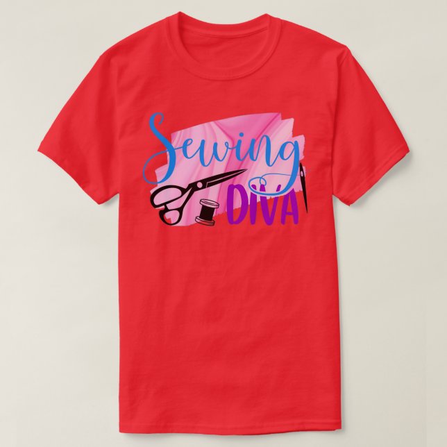 Camiseta Cosecha de diva para costurera (Diseño del anverso)