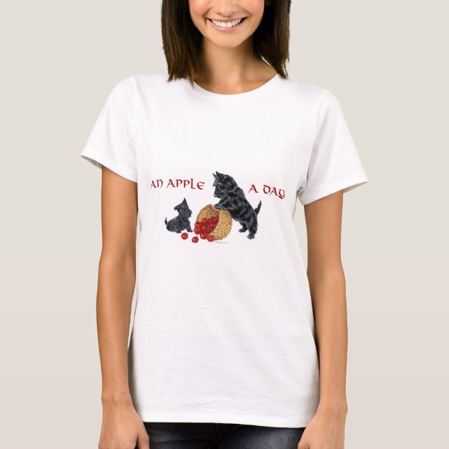 Camiseta Cosecha de Manzanas del Terrier Escocés (Anverso)