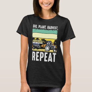 Camiseta Cosecha de plantas de excavación Repetir I Agricul
