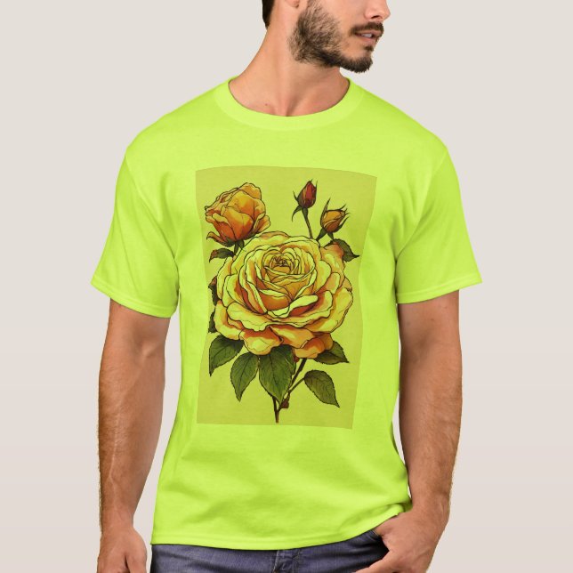 Camiseta Cosecha en flor: Rosa de Acción de Gracias y Elega (Anverso)