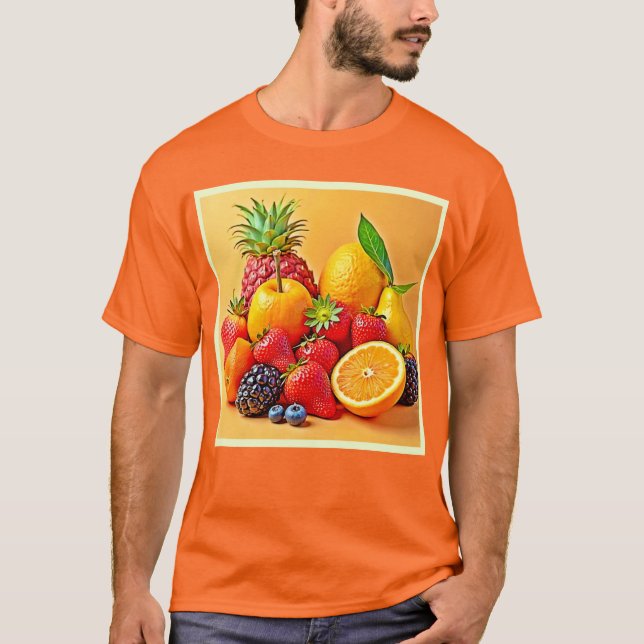 Camiseta Cosecha Fresca: Diseño de Cosecha de Frutas Vibran (Anverso)