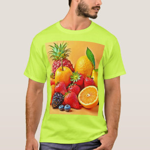 Camiseta Cosecha Fresca: Diseño de Cosecha de Frutas Vibran