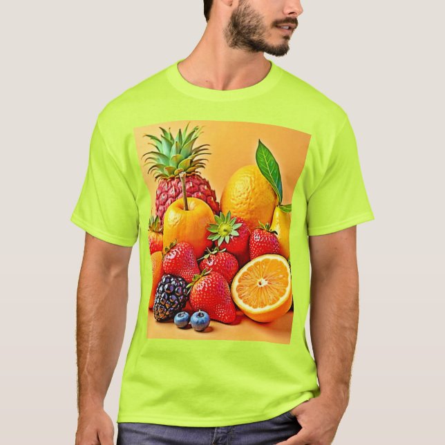 Camiseta Cosecha Fresca: Diseño de Cosecha de Frutas Vibran (Anverso)