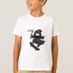 Camiseta Cosecha Mortal en Monopatín Scythe Chibi Niños