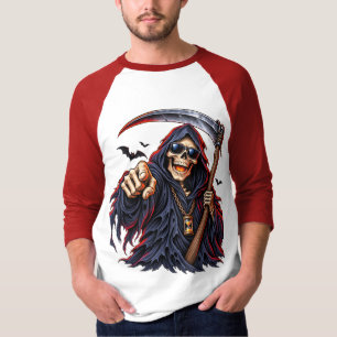 Camiseta Cosechador Sombrio de Halloween – Calavera con Gua