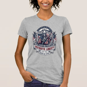 Camiseta Cosechadora de la Libertad Patriótica Esqueleto Pa