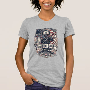 Camiseta Cosechadora de Libertad Patriótica Patriota Oscuro