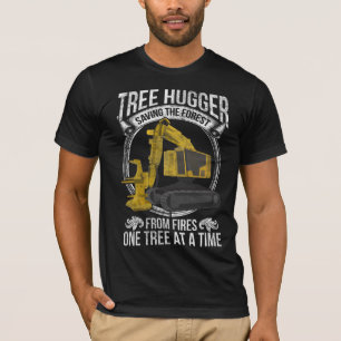 Camiseta Cosechadora forestal de Chiste de tala de árboles