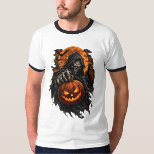 Camiseta Cosechadora Oscura de Halloween – Calabaza de Crán
