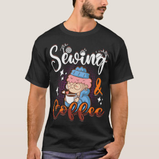 Camiseta Coser Café Quilting - Novedad para Costureras Qu
