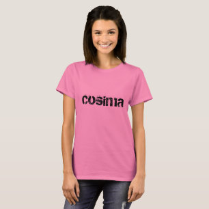 Camiseta Cosima de letras de molde negras huérfanas