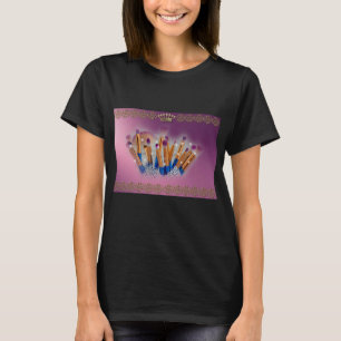 Camiseta Cosméticos maquillaje Pincel Glamour