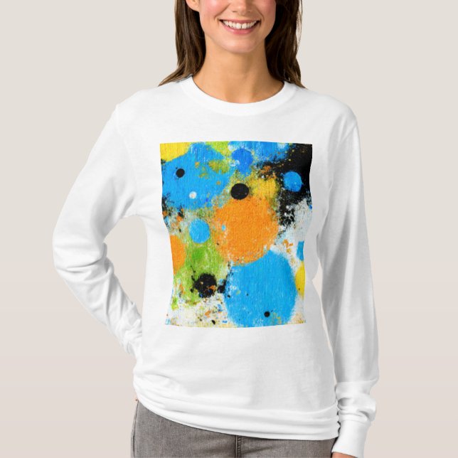Camiseta Cosmic Chromatic Splatter: Abstract Orbit (Anverso)