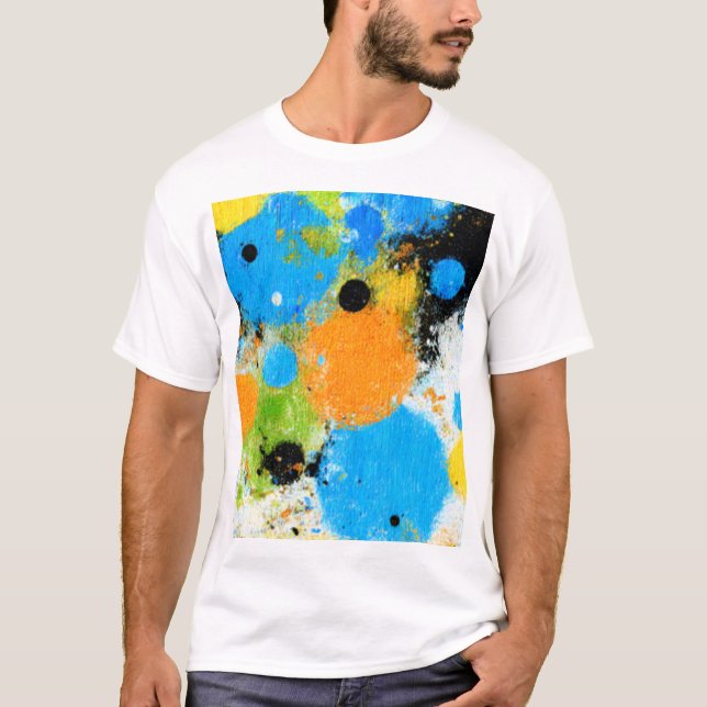 Camiseta Cosmic Chromatic Splatter: Abstract Orbit (Anverso)